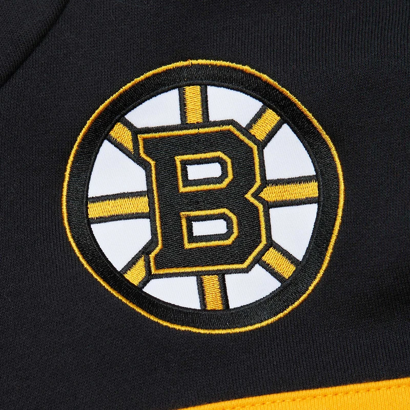 Sweat à capuche noir Mitchell & Ness pour hommes