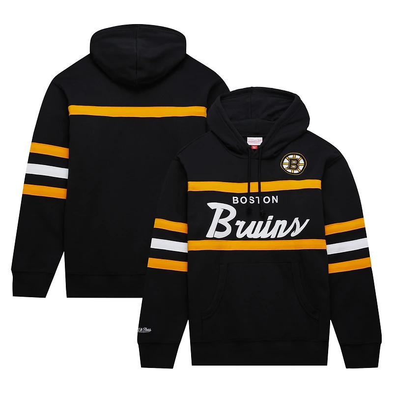 Sweat à capuche noir Mitchell & Ness pour hommes