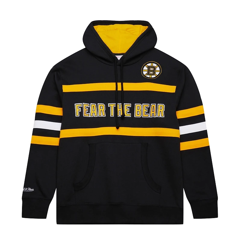 Sweat à capuche noir Mitchell & Ness pour homme avec slogan de l'entraîneur-chef des Bruins Boston