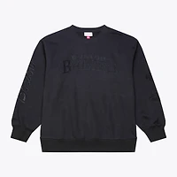 Men's Mitchell & Ness Black Boston Bruins Phantom Fleece Crew Neck Sweatshirt