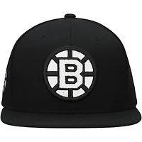 Men's Mitchell & Ness  Black Boston Bruins Team Snapback Hat