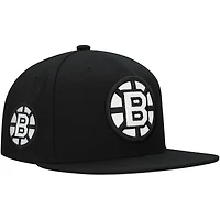 Casquette snapback noire pour homme des Bruins de Boston de Mitchell & Ness