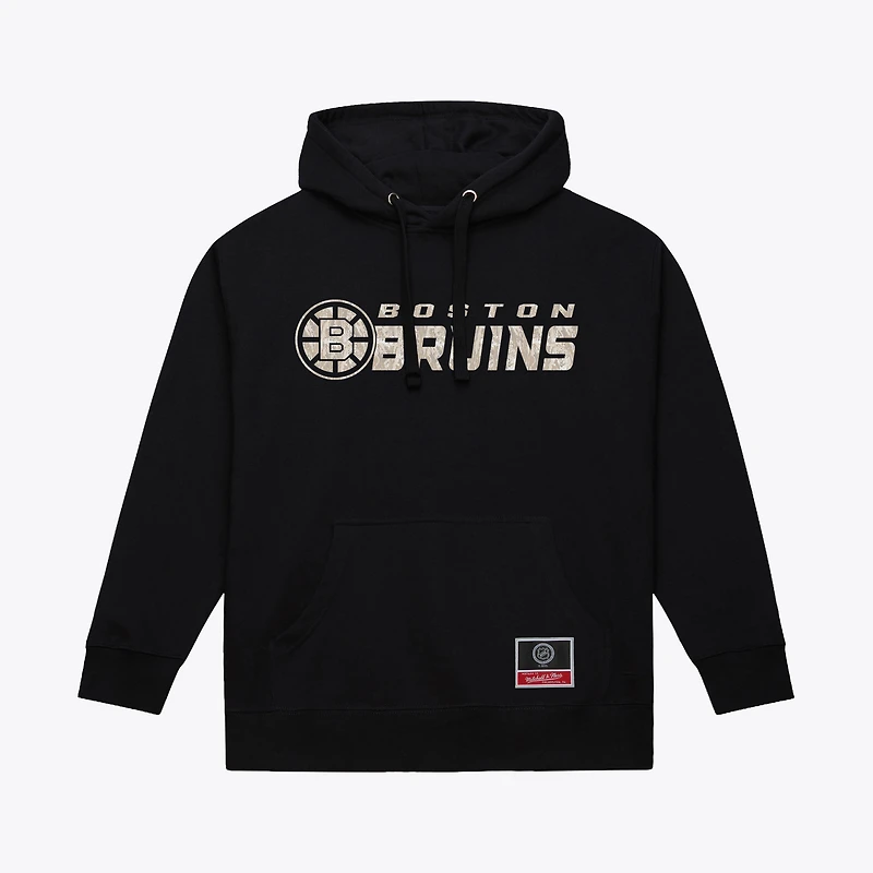 Men's Mitchell & Ness Black Boston Bruins True Timber Camo Hoodie