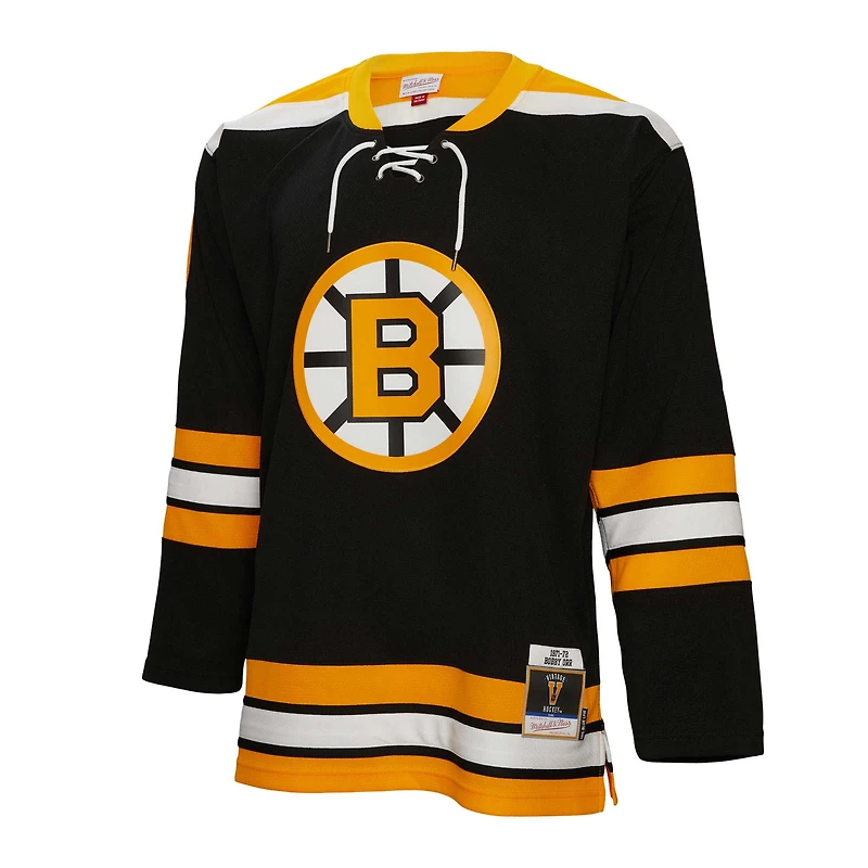 Men's Mitchell & Ness Bobby Orr Black Boston Bruins  1971 Blue Line Player Jersey
