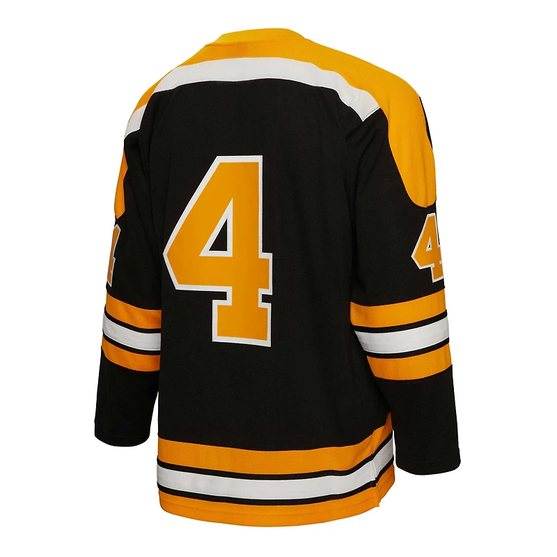 Men's Mitchell & Ness Bobby Orr Black Boston Bruins  1971 Blue Line Player Jersey