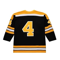 Men's Mitchell & Ness Bobby Orr Black Boston Bruins Big Tall 1971/72 Blue Line 2.0 Jersey