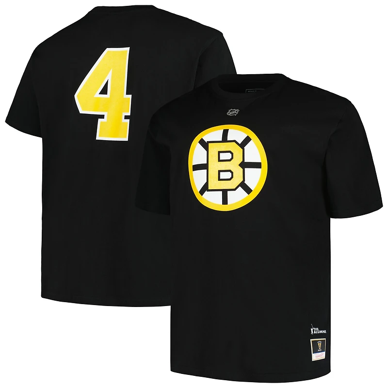 T-shirt avec nom et numéro Mitchell & Ness Bobby Orr pour hommes, noir, Bruins de Boston, grand