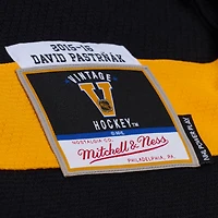Maillot de jeu puissance noir Mitchell & Ness David Pastrnak des Bruins Boston 2015 pour hommes