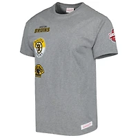 T-shirt de la collection City des Bruins Boston gris chiné Mitchell & Ness pour hommes