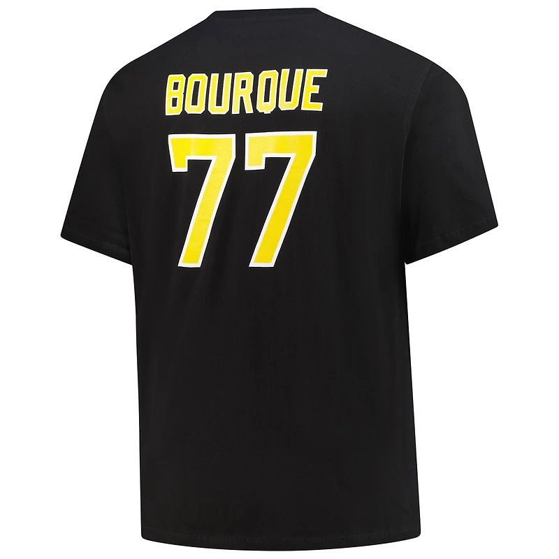 Men's Mitchell & Ness Ray Bourque Black Boston Bruins Big Tall Name Number T-Shirt