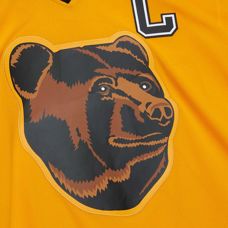 Maillot de joueur Mitchell & Ness Ray Bourque Gold Boston Bruins 1996/97 Captain Patch Blue Line pour homme