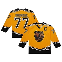 Maillot de jeu puissance Mitchell & Ness Ray Bourque or des Bruins Boston 1996-97 pour hommes