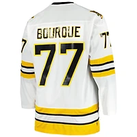 Maillot de joueur Mitchell & Ness Ray Bourque blanc Boston Bruins Big Tall Captain Patch Blue Line pour homme