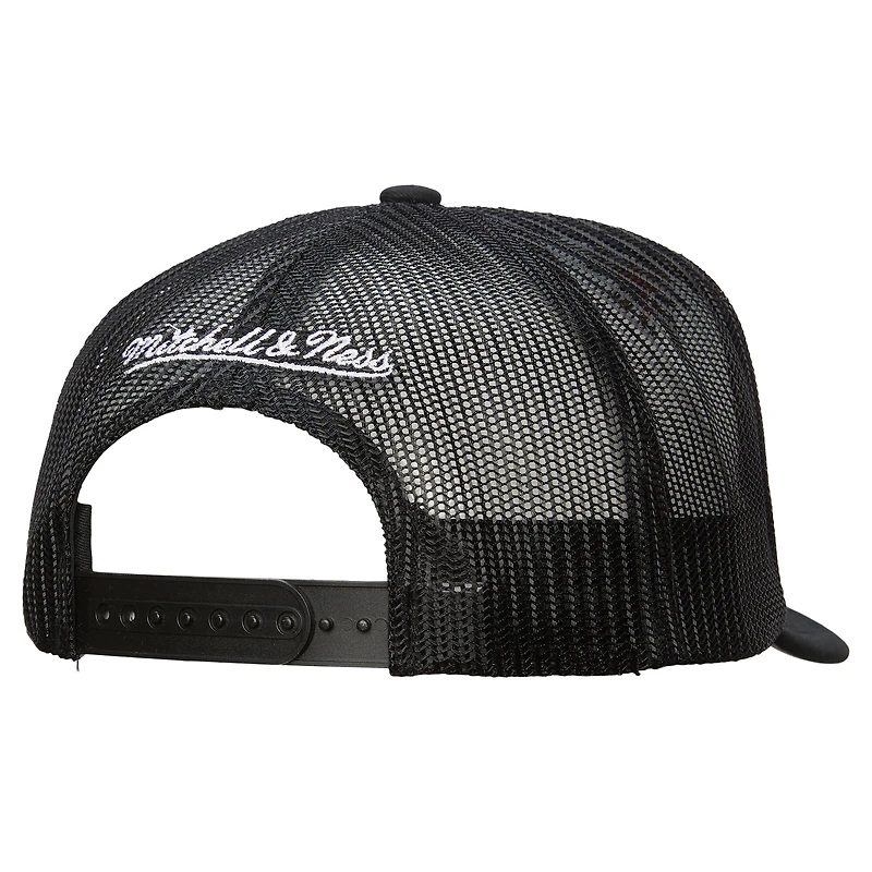 Casquette ajustable blanche/noire pour homme Mitchell & Ness des Bruins de Boston Gridlock