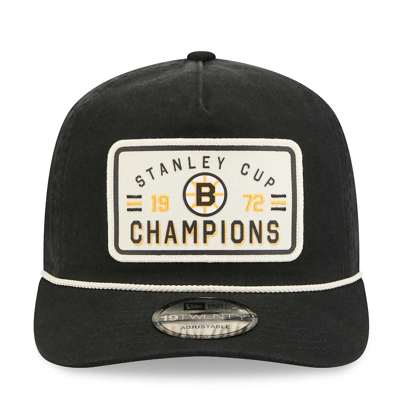 Men's New Era  Black Boston Bruins 1972 Stanley Cup Champions 19TWENTY Adjustable Hat