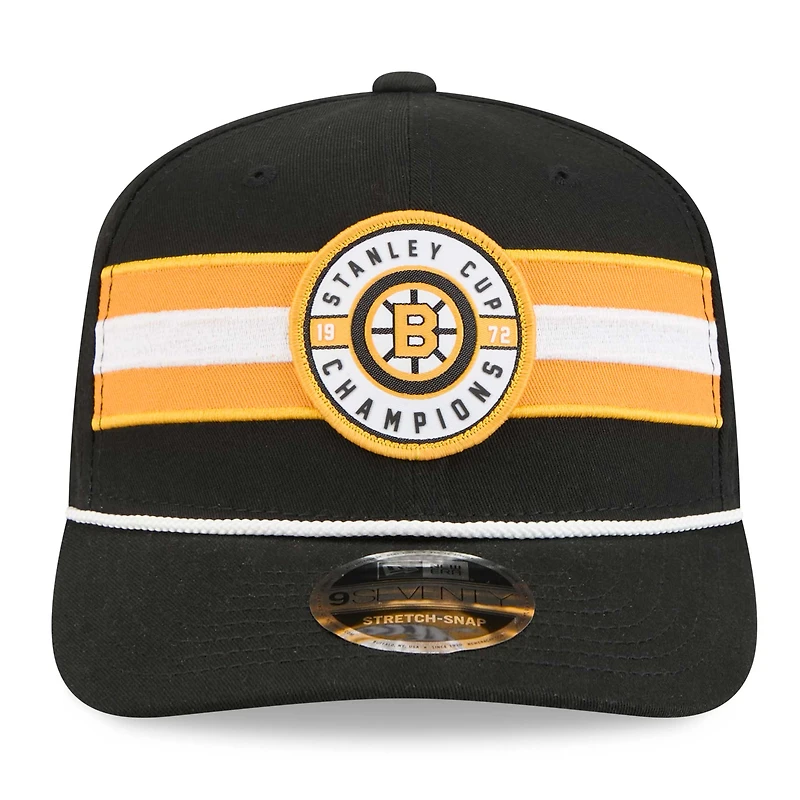 Men's New Era  Black Boston Bruins 1972 Stanley Cup Champions 9SEVENTY Adjustable Hat