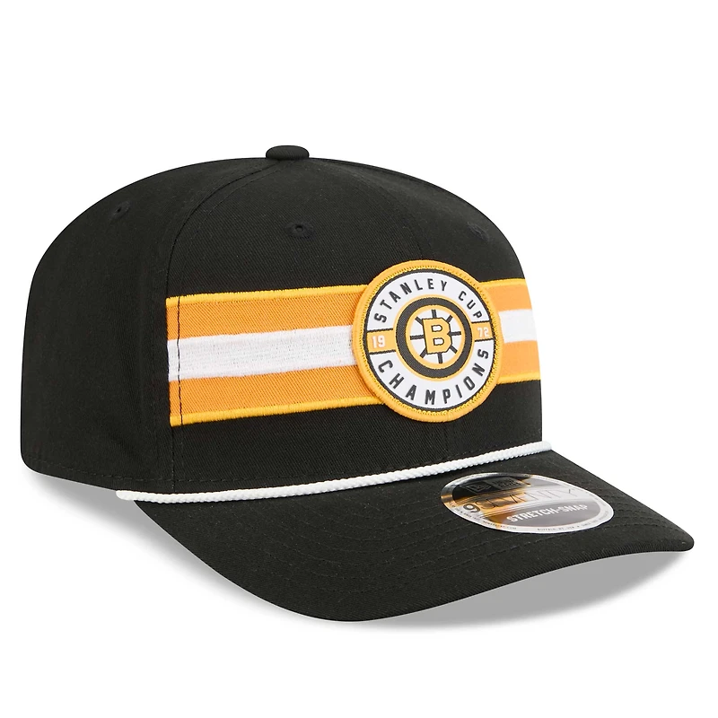 Men's New Era  Black Boston Bruins 1972 Stanley Cup Champions 9SEVENTY Adjustable Hat