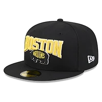 Casquette ajustée New Era noire pour homme, Boston Bruins, série Stadium 2026 de la LNH, modèle 59FIFTY
