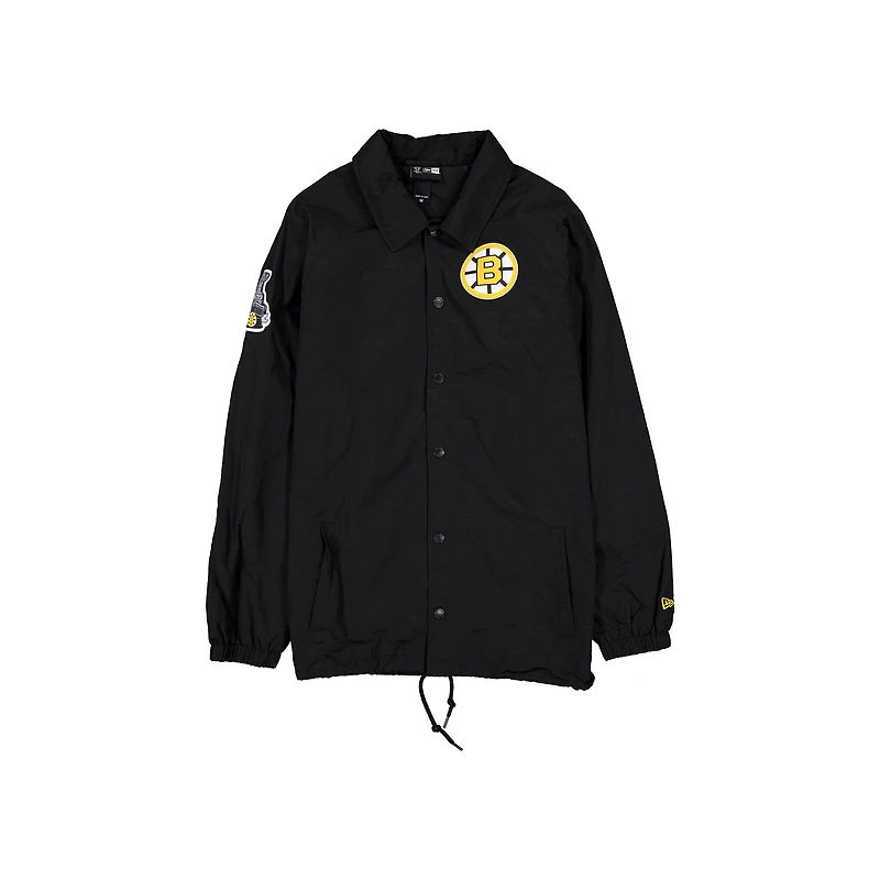 Men's New Era  Black Boston Bruins Champs Full-Snap Jacket