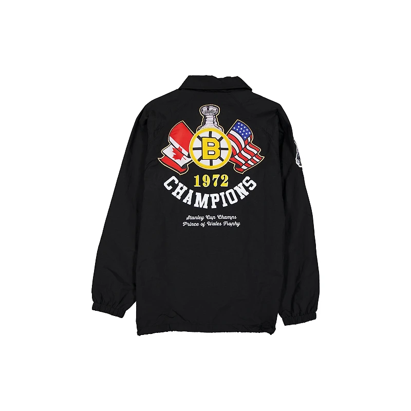 Men's New Era Black Boston Bruins Champs Full-Snap Jacket