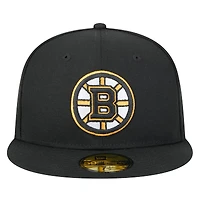 Men's New Era  Black Boston Bruins Core 59FIFTY Fitted Hat