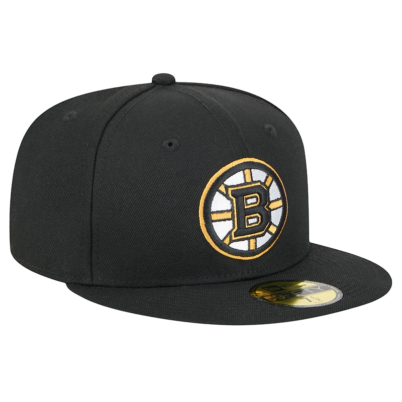 Men's New Era Black Boston Bruins Core 59FIFTY Fitted Hat