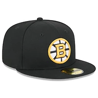 Casquette ajustée Core 59FIFTY noire des Bruins de Boston pour homme New Era