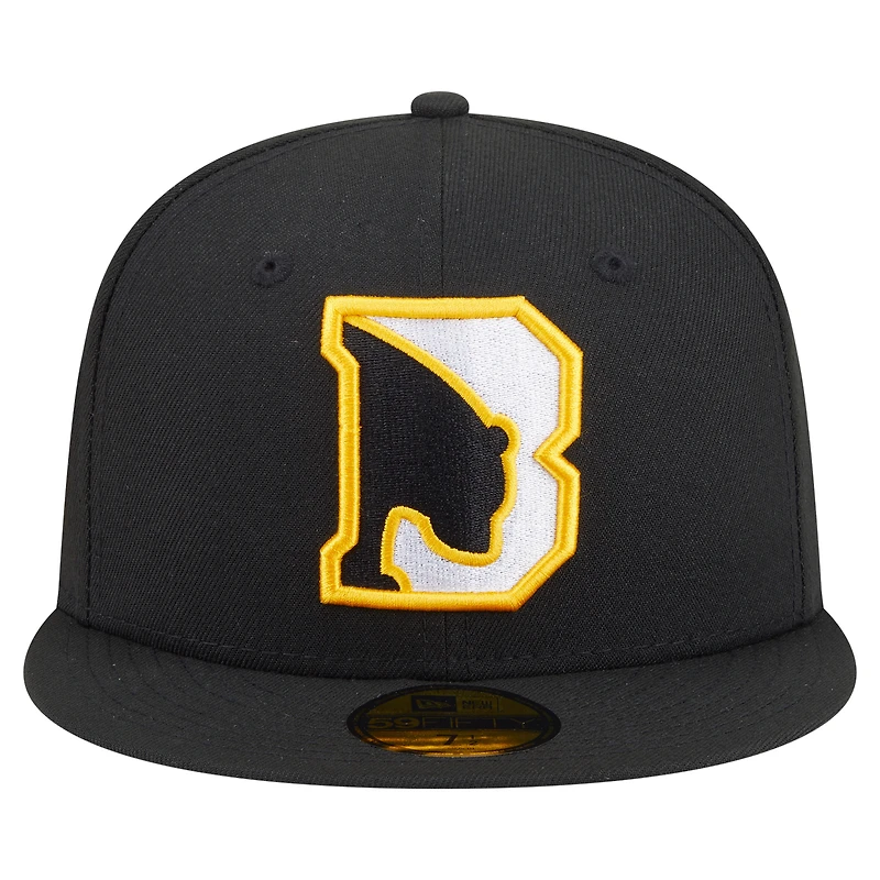 Men's New Era  Black Boston Bruins Deceptor 59FIFTY Fitted Hat