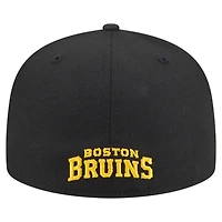 Men's New Era  Black Boston Bruins Deceptor 59FIFTY Fitted Hat