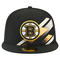 Casquette ajustée 59FIFTY noire des Bruins de Boston pour homme New Era