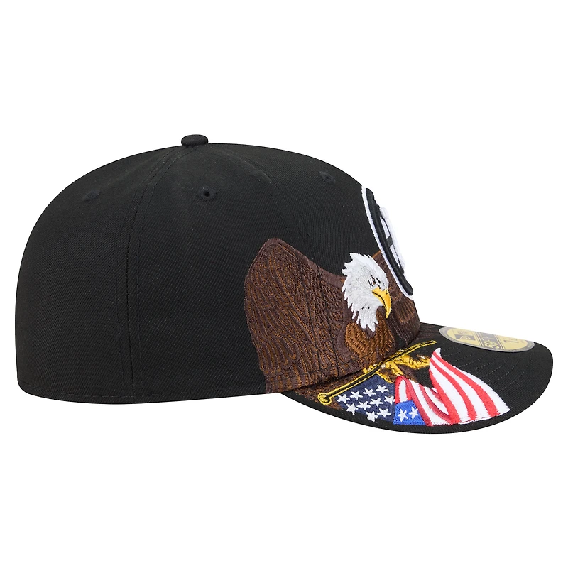 Casquette ajustée New Era Freedom 59FIFTY noire pour homme, Boston Bruins
