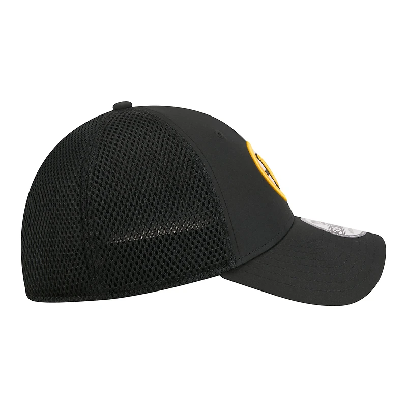 Casquette New Era Flex noire pour homme avec logo des Bruins de Boston (modèle 39THIRTY).