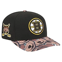 Men's New Era Black Boston Bruins Mascot Visor 9SEVENTY Adjustable Hat