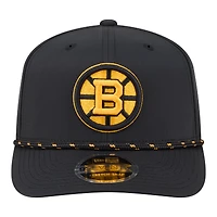 Casquette New Era noire Boston Bruins Sport Vented 9SEVENTY pour homme, ajustable par corde