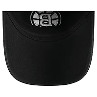 Casquette ajustable 9TWENTY noire New Era pour homme avec appliqué en tissu Boston Bruins