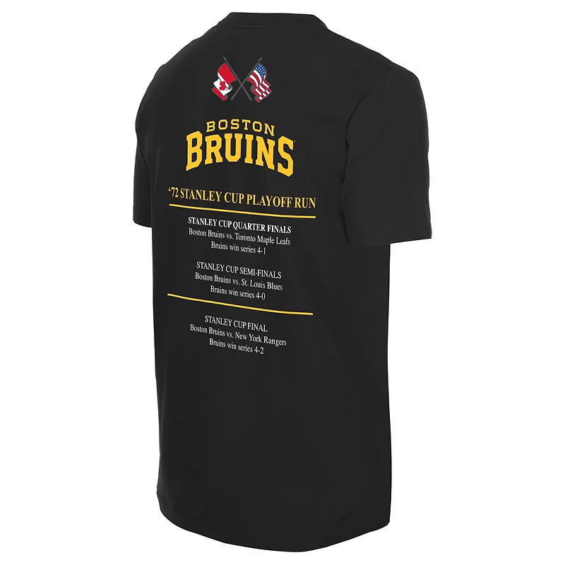 Men's New Era Black Boston Bruins Stanley Cup Trophy Graphic T-Shirt