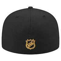 Casquette ajustée 59FIFTY noire New Era pour homme, Boston Bruins State Stitch