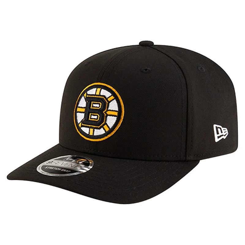 Men's New Era  Black Boston Bruins Team Collection Basic 9SEVENTY Adjustable Hat