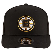 Casquette ajustable New Era noire pour homme, collection Boston Bruins, modèle Basic 9SEVENTY