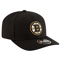 Casquette ajustable New Era noire pour homme, collection Boston Bruins, modèle Basic 9SEVENTY