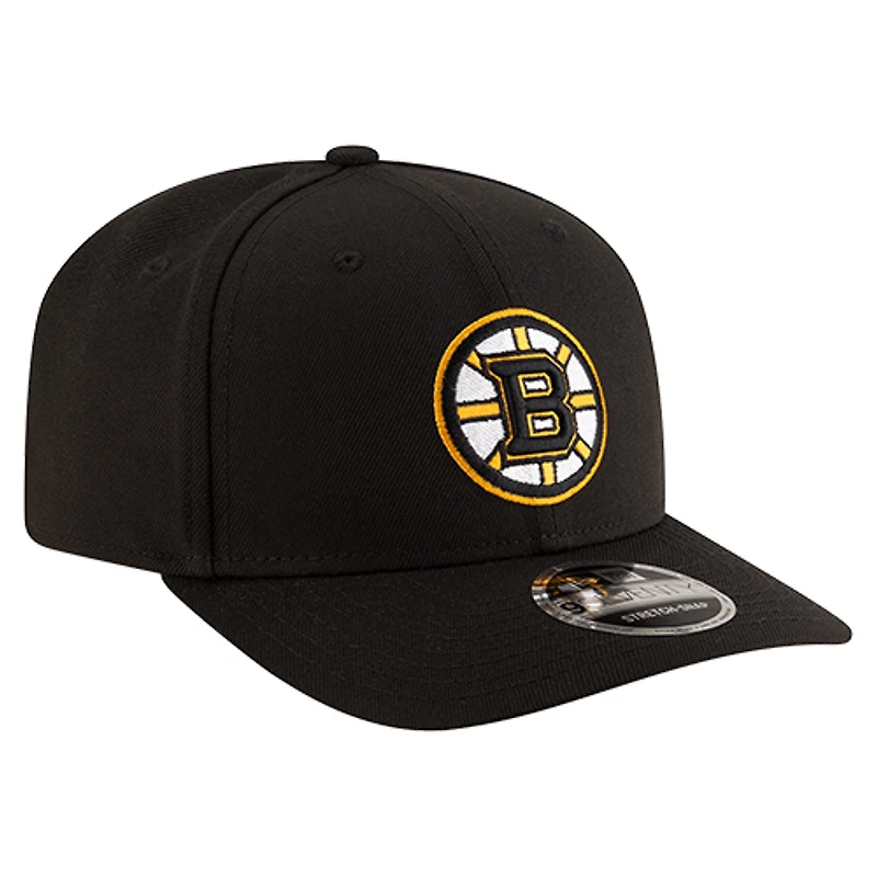 Men's New Era Black Boston Bruins Team Collection Basic 9SEVENTY Adjustable Hat