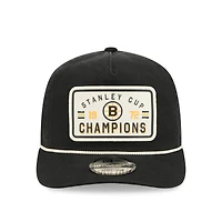 Men's New Era  Black Boston Bruins Throwback Stanley Cup Champions Side Patch 19TWENTY Adjustable Hat
