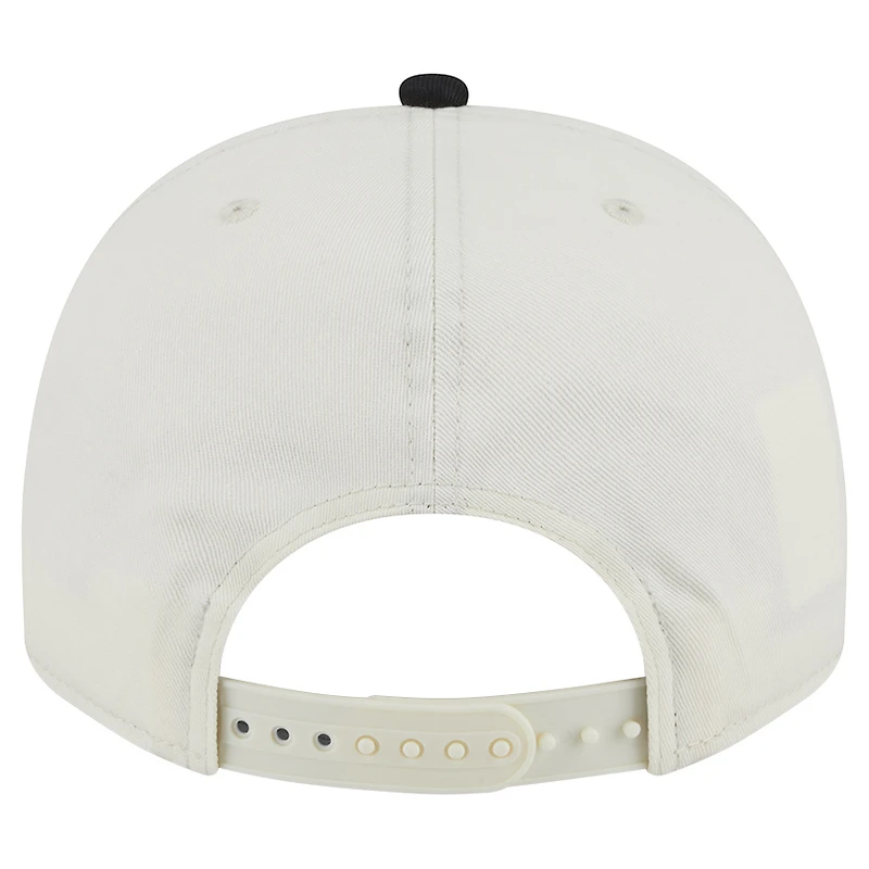 Casquette snapback 9FIFTY A-Frame à point de chaînette New Era crème/noir pour homme des Bruins de Boston