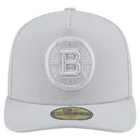 Men's New Era Gray Boston Bruins Color Pack A-Frame 59FIFTY Fitted Hat
