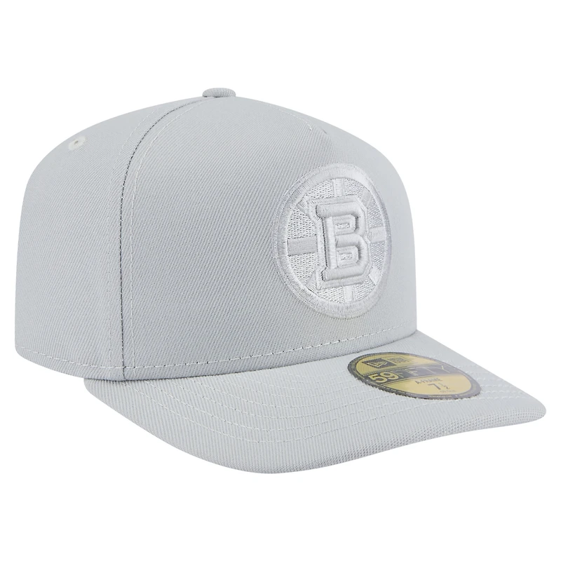 Casquette ajustée A-Frame 59FIFTY pour homme avec pack de couleurs Boston Bruins gris New Era