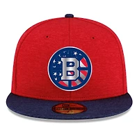Men's New Era Heather Red/Navy Boston Bruins Americana 2-Tone 59FIFTY Fitted Hat