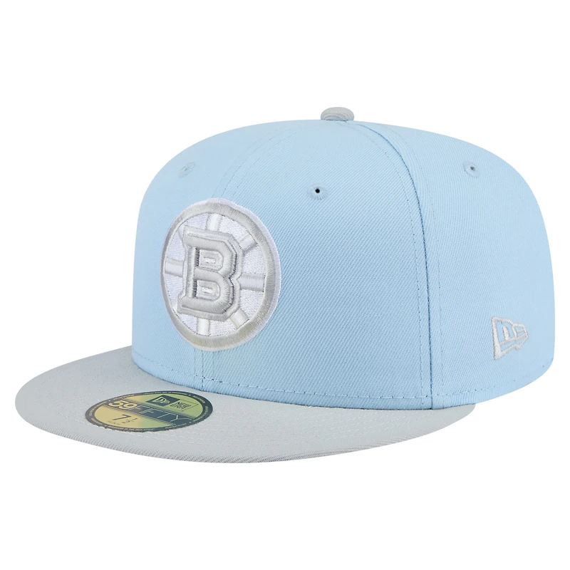 Men's New Era Light Blue/Gray Boston Bruins Color Pack Two-Tone 59FIFTY Fitted Hat