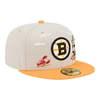 Men's New Era  Tan/Gold Boston Bruins Localized City Icon 59FIFTY Fitted Hat