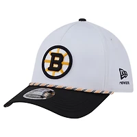 Men's New Era  White/Black Boston Bruins 39THIRTY Two-Tone Featherweight M-Crown Flex Hat