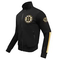 Men's Pro Standard Black Boston Bruins Classic Chenille Full-Zip Track Jacket